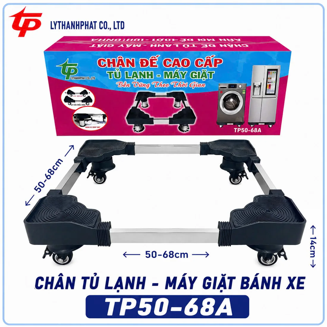 Chân Tủ Lạnh-Máy Giặt Bánh Xe TP50-68A