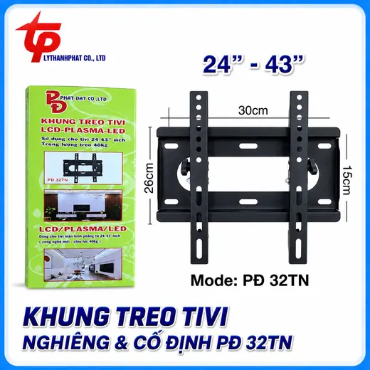 Khung Treo Tivi Nghiêng & Cố Định PĐ 32TN